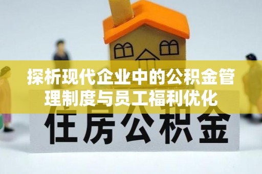 维西探析现代企业中的公积金管理制度与员工福利优化